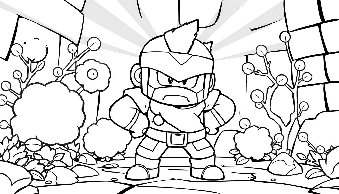 Personagem determinado com capacete e roupas de aventura em paisagem rochosa.