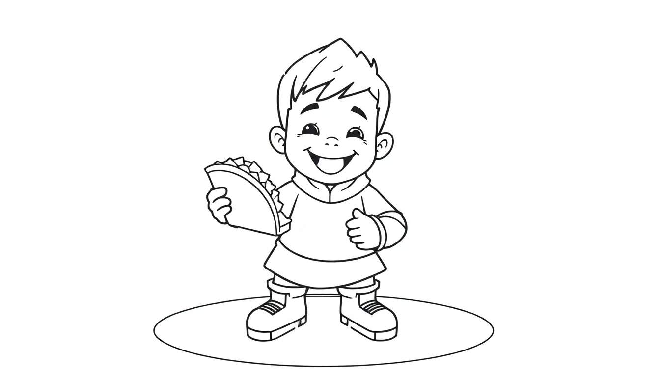 Um menino sorridente com um taco de hóquei, em pé num color panel de gelo.