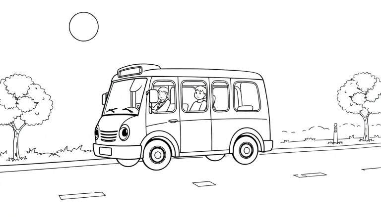 Um autocarro escolar amarelo numa estrada, pronto para ser pintado.