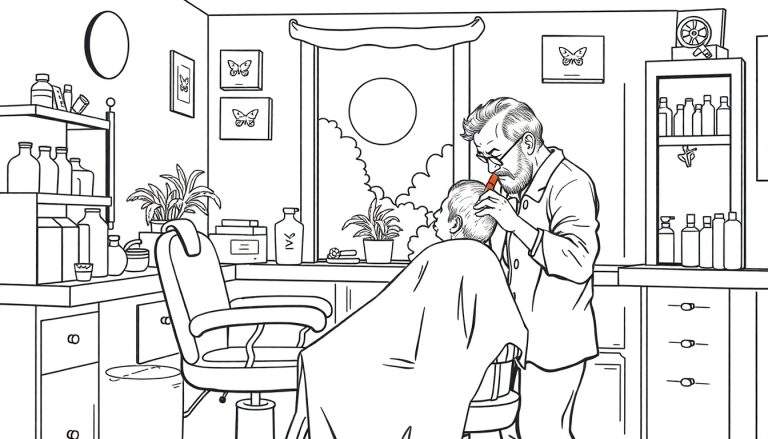 Página para colorir com três porta-retratos e desenhos de borboletas.